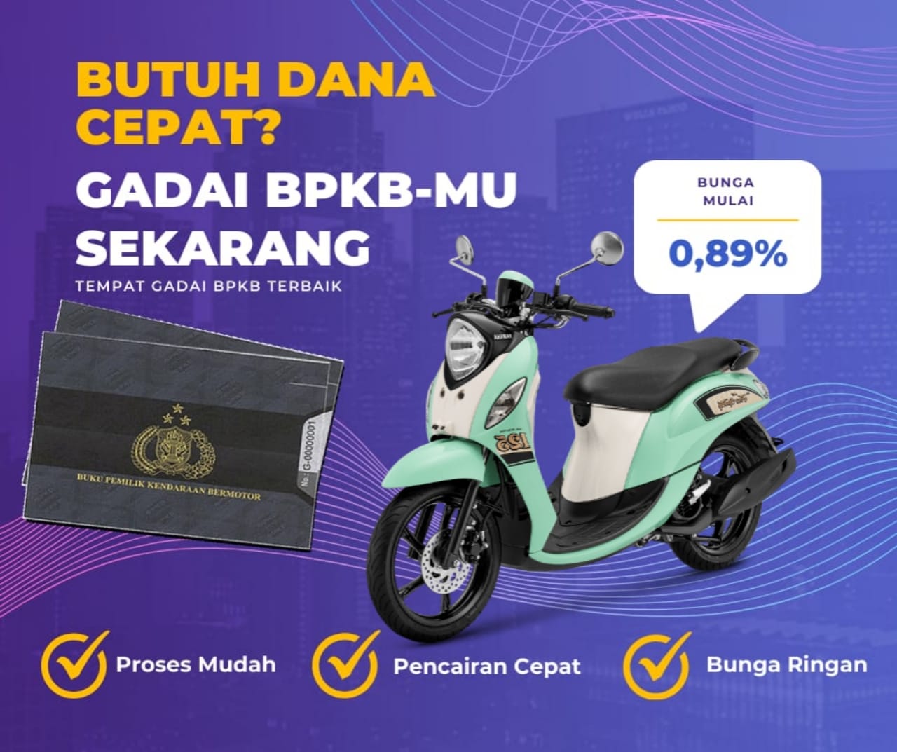 Kredit Jaminan Bpkb Motor Yamaha Fino Fashion Dapat Dana Berapa? Seperti ini Simulasinya